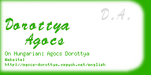 dorottya agocs business card